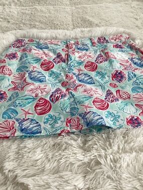 Croft&Barrow Women Mid Rise Skort, Size 14, Color Blue Multi Color NWT